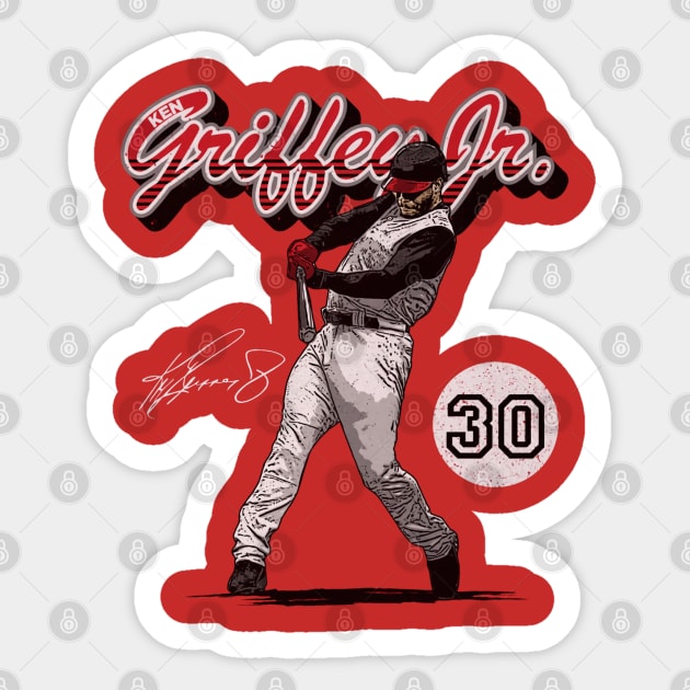 Ken Griffey Jr. Cincinnati Retro Script Sticker by ganisfarhan